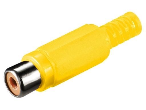Гнездо RCA на кабель (жёлтый)