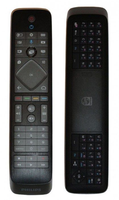 Пульт ДУ Philips 398GF10BEPH10T LCD TV двухсторонний с клавиатурой и голосовым управлением Original