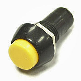 Кнопка с фиксацией круглая RWD-208 (PBS11A) off-(on), 2 контакта, 1A, 250V (жёлтый)