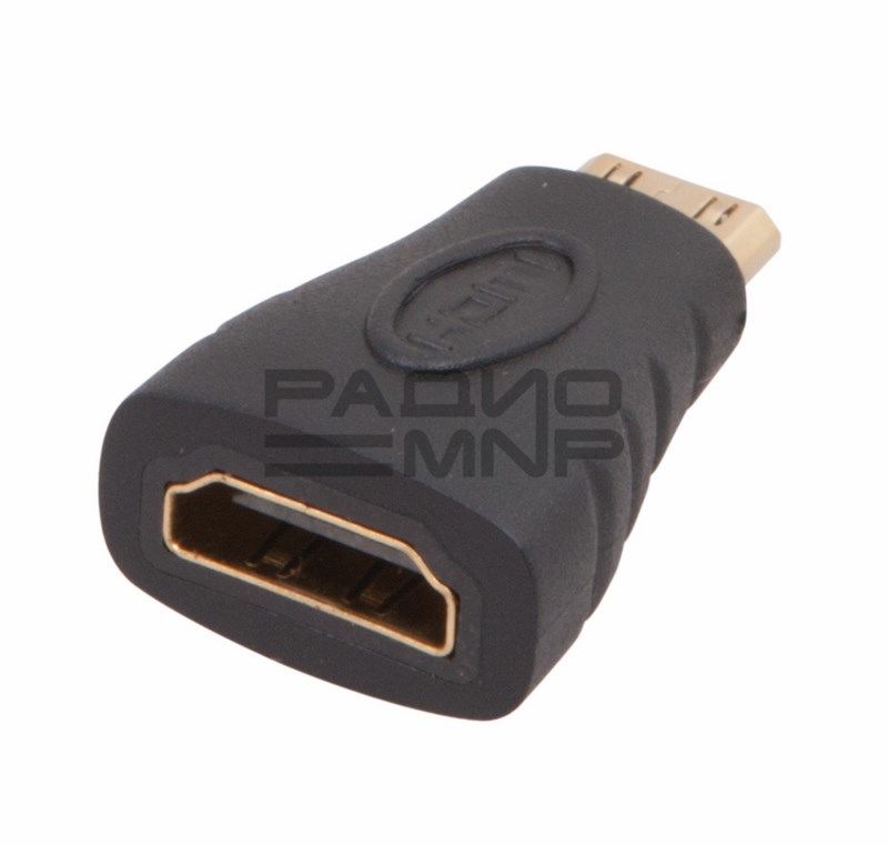 Переходник шт. HDMI mini - гн. HDMI (Gold) "Rexant" 2