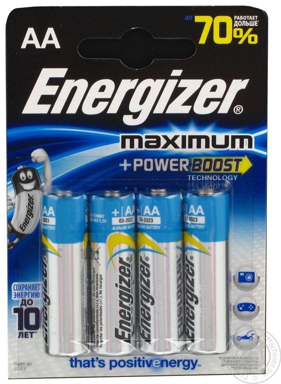 Элемент питания LR 6 Energizer Max Plus BL-4