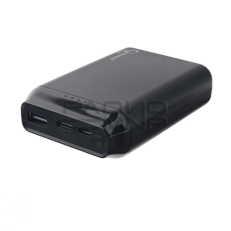 Портативный аккумулятор 10000mAh 2гн.USB 5V, Type-C, 2,1A (чёрный) GPB-101 "Gembird" 1