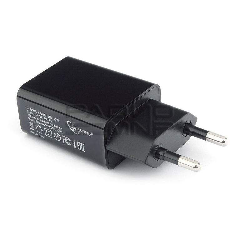 Адаптер постоянного тока 220В с выходом 1гн.USB 5V, 2A (чёрный) MP3A-PC-25 "Cablexpert" 2