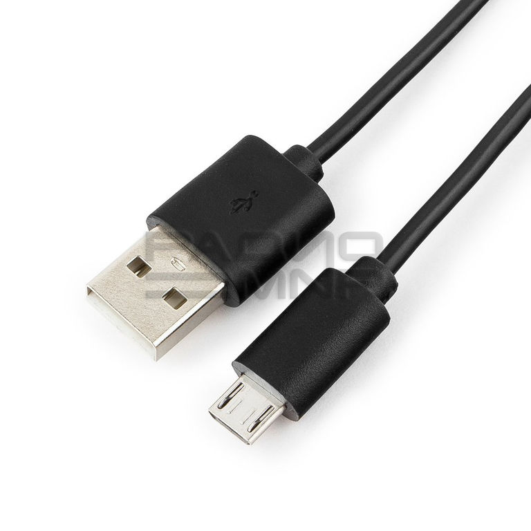 USB кабель для зарядки micro USB "Cablexpert" (чёрный, пакет) 1.8м 1