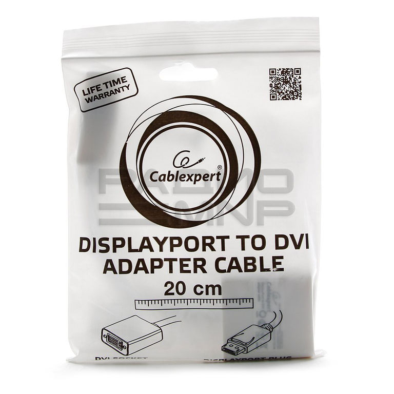 Переходник шт. DisplayPort - гн. DVI кабель 20см "Cablexpert" 2