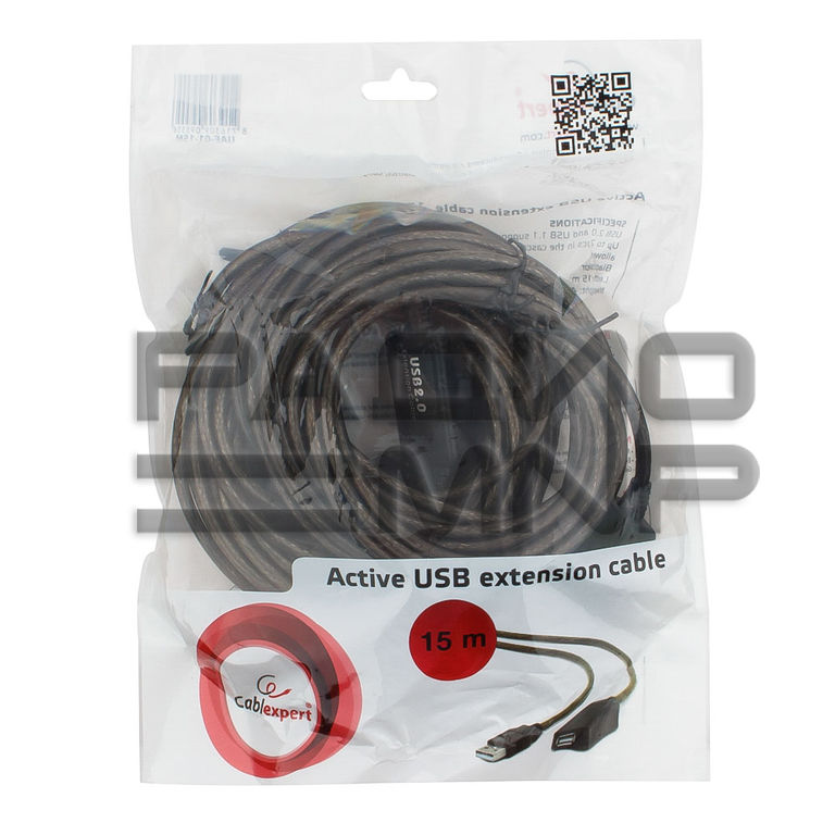 Активный USB удлинитель штекер USB (A) - гнездо USB (A) 15м "Cablexpert" 3