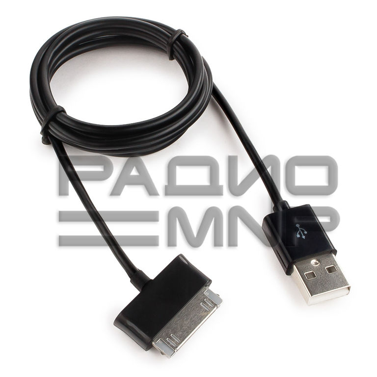 USB кабель для Samsung Galaxy Tab, Note "Cablexpert" (чёрный) 2.1A, 1м 2