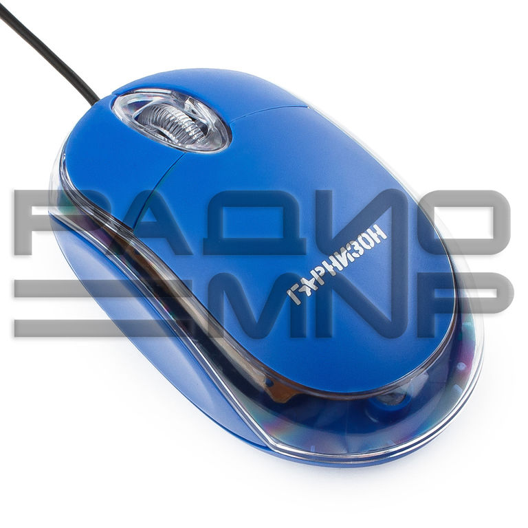 Мышь компьютерная "Гарнизон" GM-100B, USB, 2кн.+колесо кнопка, 1000DPI, чип-X (синий)
