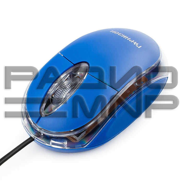 Мышь компьютерная "Гарнизон" GM-100B, USB, 2кн.+колесо кнопка, 1000DPI, чип-X (синий) 3