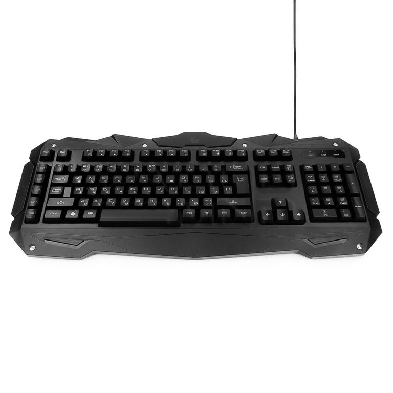 Клавиатура игровая "Gembird" KB-G200L,USB, 105кл.+ 5 клавиш, подсветка 7цветов, кабель 1,8м(чёрный) 1