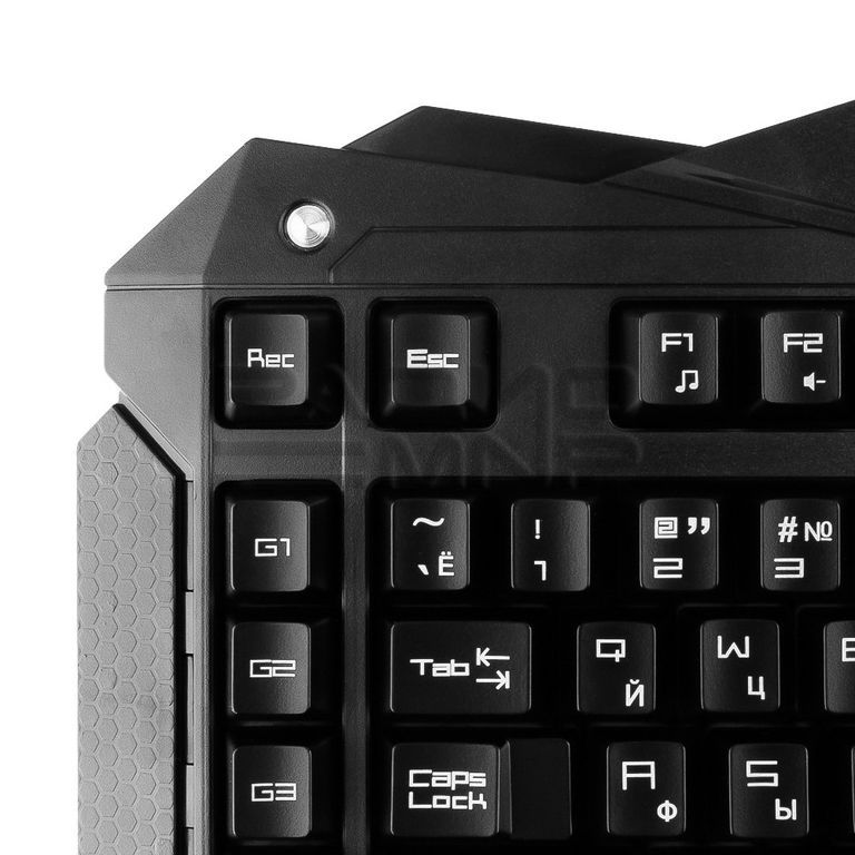 Клавиатура игровая "Gembird" KB-G200L,USB, 105кл.+ 5 клавиш, подсветка 7цветов, кабель 1,8м(чёрный) 3