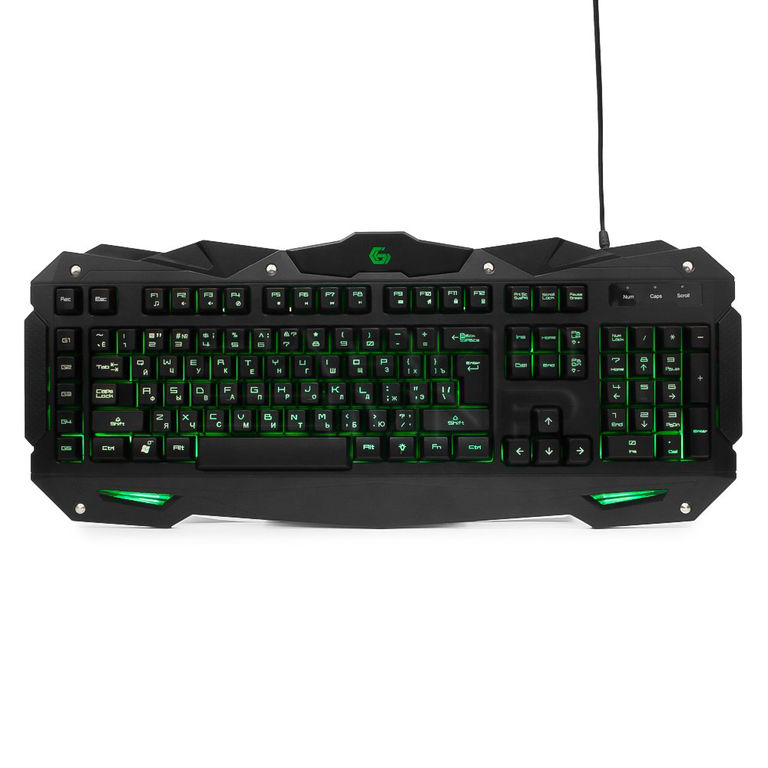 Клавиатура игровая "Gembird" KB-G200L,USB, 105кл.+ 5 клавиш, подсветка 7цветов, кабель 1,8м(чёрный) 7