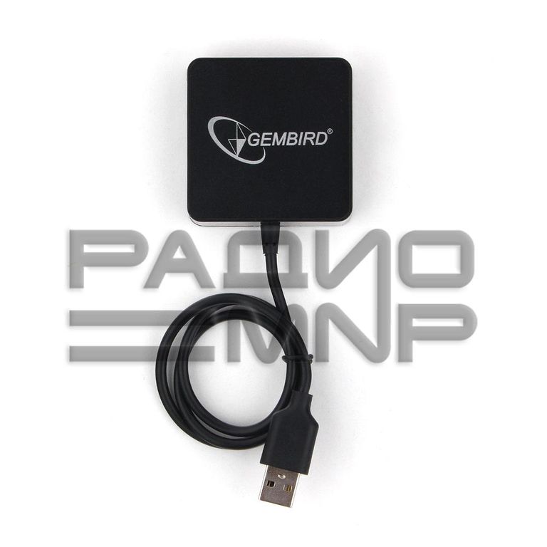 Концентратор USB 2.0 на 4 порта USB UHB-242 "Gembird" (чёрный) 2