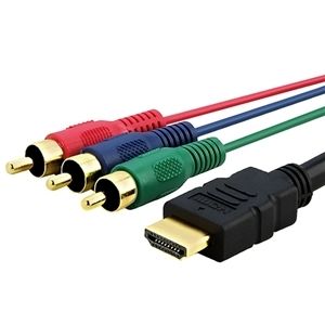 Шнур шт.HDMI - 3шт.RCA 1,5м (Используется для соединиться с Xbox 360, PS3, PC, Ноутбук к HDTV непосредственно. Нет чипсе
