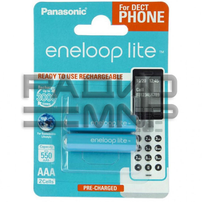 Аккумулятор AAA 1.2V, 550 mAh Ni-Mh Panasonic Eneloop Lite BL-4