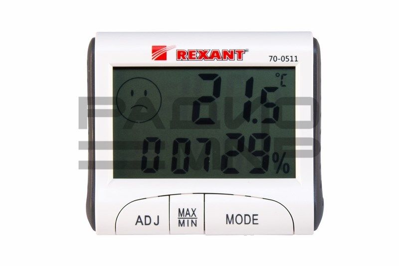 Комнатный термометр с часами и функцией будильника, влажность "Rexant" 2