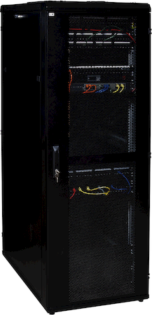 Шкаф серверный ITK Шкаф серв 48U 800х1000мм перф. двери черный (ч.3)