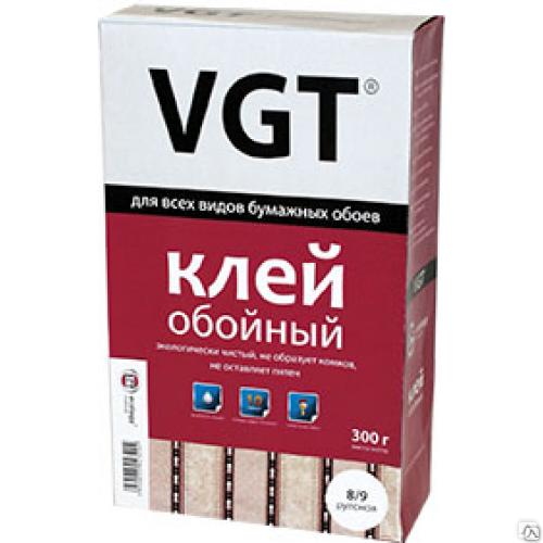 Клей для бумажных обоев VGT (300 г - 25 кг)