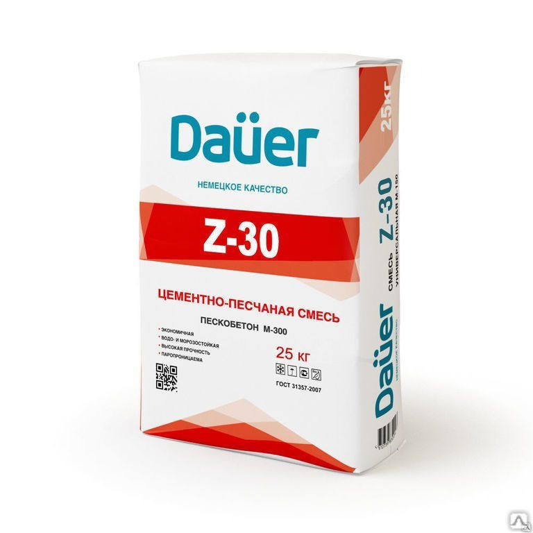 Пескобетон М-300 "DAUER Z-30" (25кг) купить за 100 руб. в Москве от ...