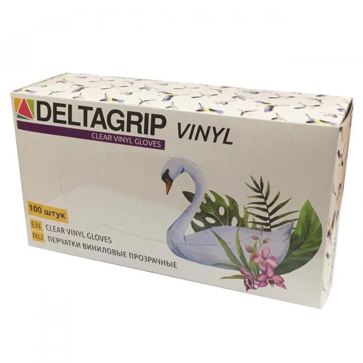 Перчатки виниловые прозрачные "DELTAGRIP" Vinyl 10 XL
