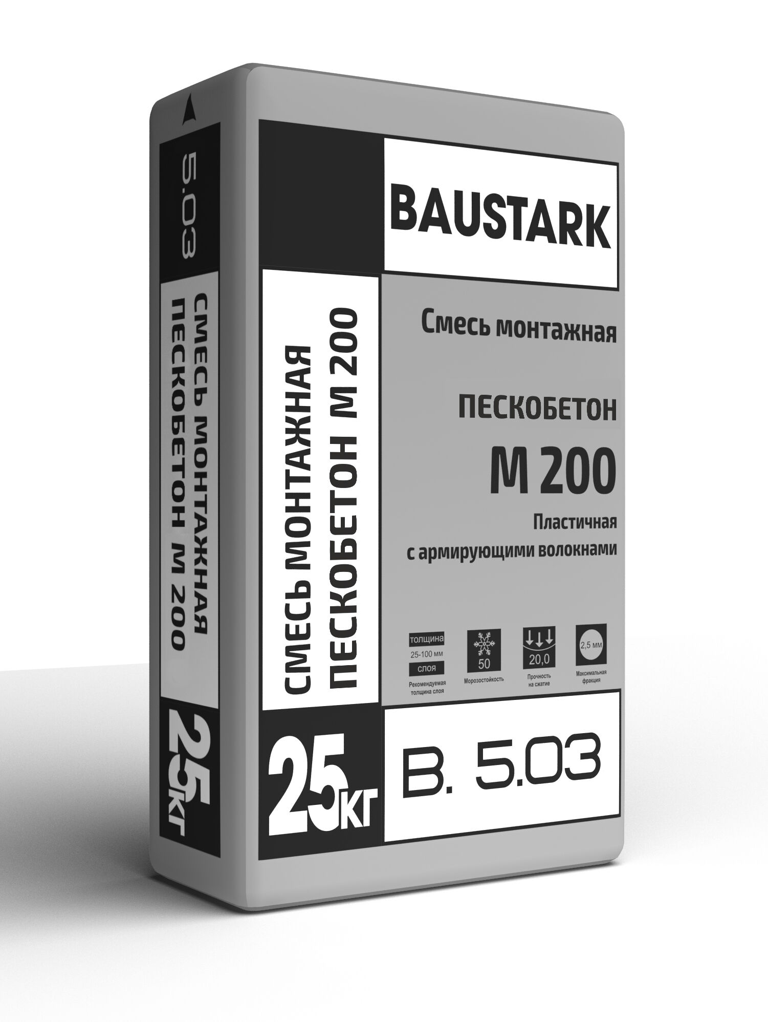 Смесь монтажная Пескобетон M200 25 кг